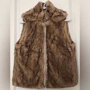 Never Worn! Abercrombie Faux Fur Vest (Removable Liner), Size Medium